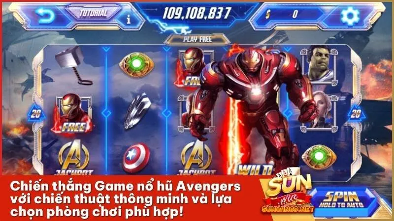 Chiến thắng Game nổ hũ Avengers với chiến thuật thông minh và lựa chọn phòng chơi phù hợp!