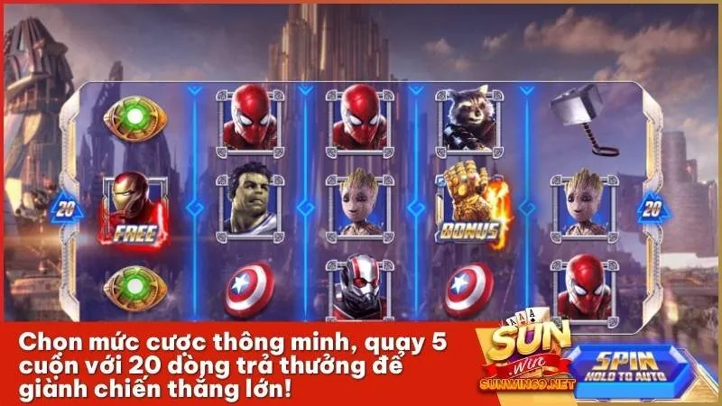 Chọn mức cược thông minh, quay 5 cuộn với 20 dòng trả thưởng để giành chiến thắng lớn!