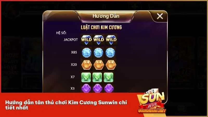 Hướng dẫn tân thủ chơi Kim Cương Sunwin chi tiết nhất